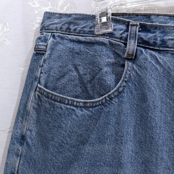 Vintage 90s High Waist Light Wash Jeans 22 Straight Leg High Rise Relaxed Fit - Picture 3 of 5